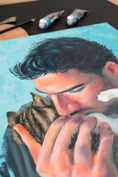 Load image into Gallery viewer, "A Man and His Cat" Original Oil Painting
