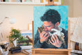 Load image into Gallery viewer, "A Man and His Cat" Original Oil Painting
