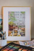 Load image into Gallery viewer, "Cafe in Amsterdam, Netherlands 01" Fine Art Print
