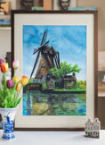 Load image into Gallery viewer, "Kinderdijk Windmill, Netherlands 01" Fine Art Print
