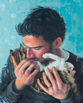 Load image into Gallery viewer, "A Man and His Cat" Original Oil Painting
