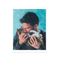 Load image into Gallery viewer, "A Man and His Cat" Fine Art Print
