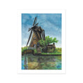 Load image into Gallery viewer, "Kinderdijk Windmill, Netherlands 01" Fine Art Print
