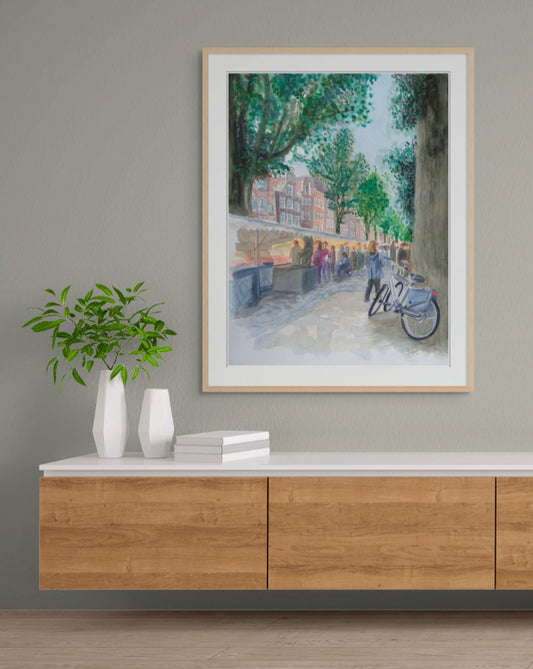 "Noordermarkt in Amsterdam, Netherlands" Fine Art Print