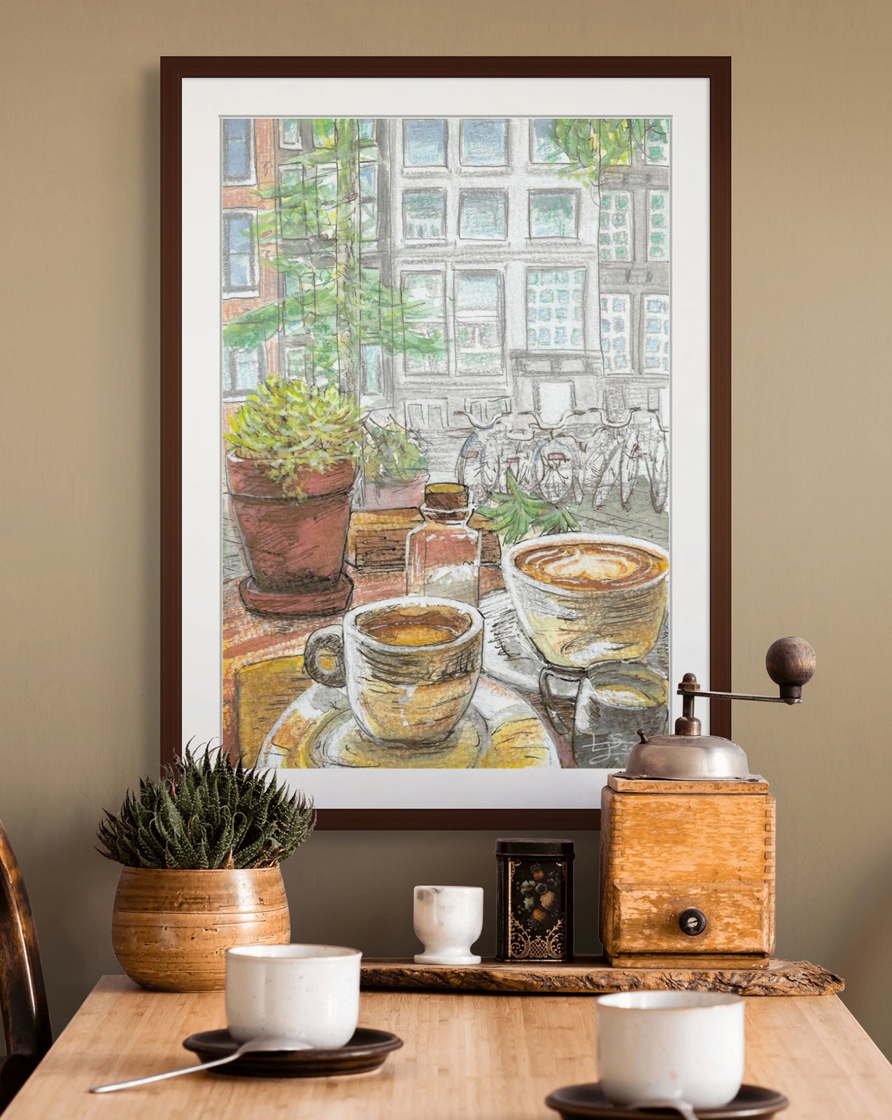 "Cafe in Amsterdam, Netherlands 01" Fine Art Print