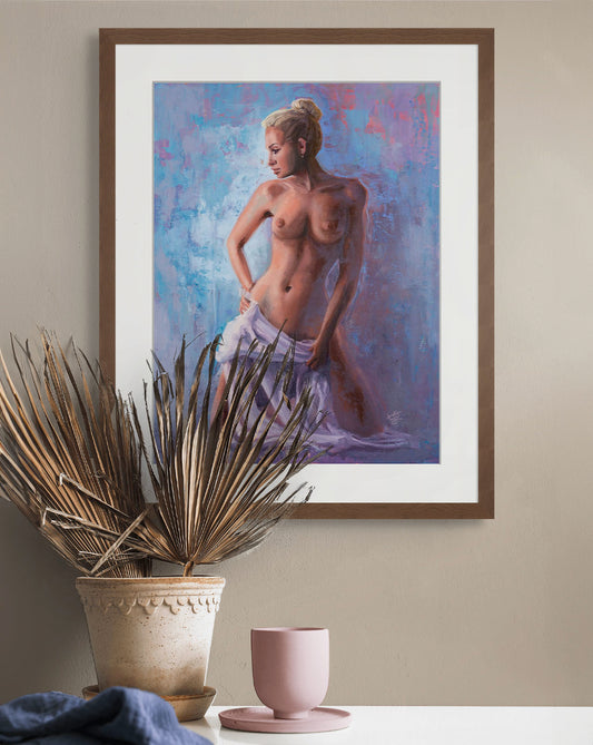 "Woman with Chiffon" Fine Art Print